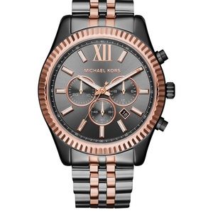 Michael Kors Unisex Chronograph Lexington Two-Tone Stainless Steel Watch